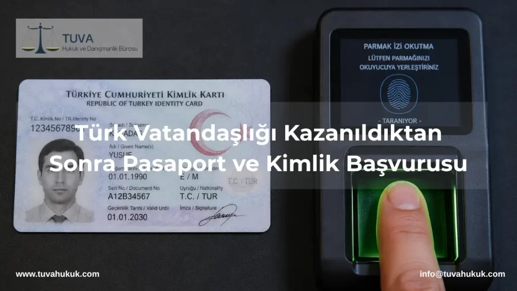 Türk Vatandaşlığı Kazanıldıktan Sonra Pasaport ve Kimlik Başvurusu